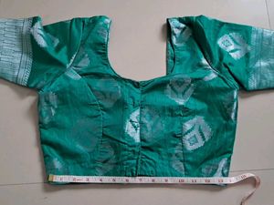 Teal Saree with Blouse