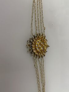 Black &amp; Gold-tone Handmade Bracelet