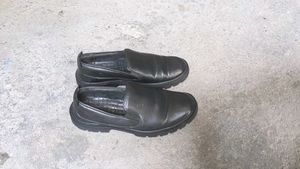 CAT Classic Black Leather Slip-on Loafers