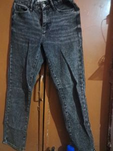 Gray Washed Denim Jeans