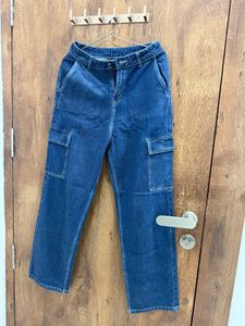 Nuon Blue Denim Cargo Pants