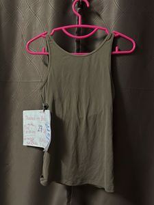Basic Khaki Tank Top with pad32-34