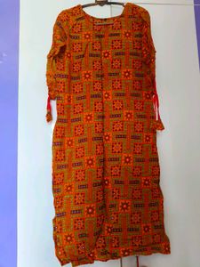 Orange Geometric Print Tunic