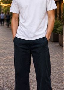 Men's Black Relaxed Fit Pants