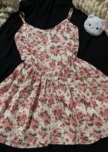 Floral Print Spaghetti Strap Dress