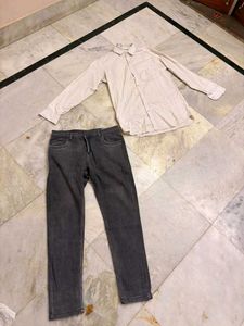 Classic Men's Shirt and Jeans Combo