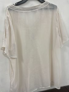 Embroidered Cream Kurta
