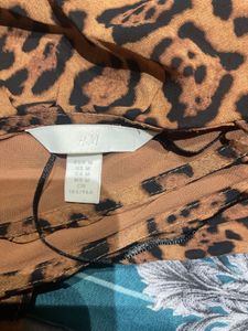 Leopard Print Peplum Top
