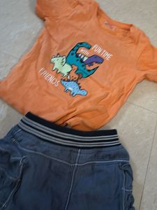 Cute Dinosaur T-Shirt &amp; Shorts Set