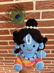 Handmade Crochet Krishna Doll