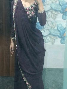 Elegant Embroidered Saree