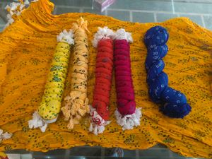 Yellow Printed Dupatta with Tassels pack of 1
