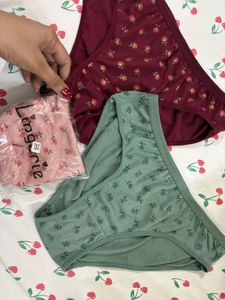 Floral Print Women's Panties - Pack of 3