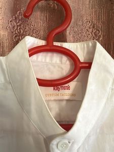 Classic White Band Collar Shirt