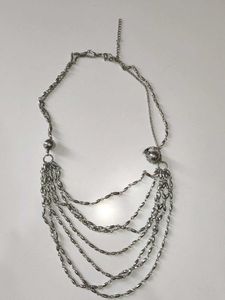 Silver Shimmery Necklace Anti Tarnish