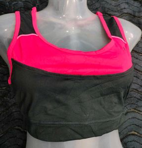 Pink & Black Sports Bra 🤎