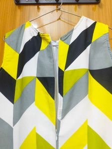 Abstract Print Bodycon Dress