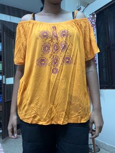Off Shoulder Top With Adjustable Strap
