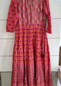 Pink Floral Print Kurta