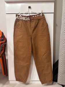 Fashion Elastic Waist Pants