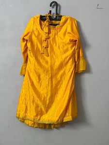 Vibrant Yellow Kurta Set with Palazzo