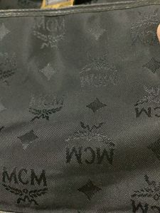 Authentic MCM Logo Print Backpack