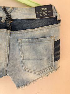 Stylish Patchwork Denim Shorts