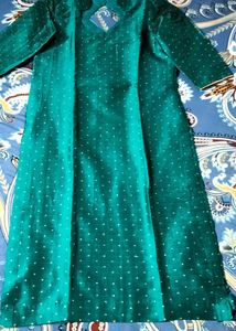 SEA GREEN SILK KURTA