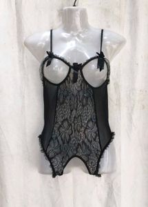 41127. Sheer Lace Bodysuit