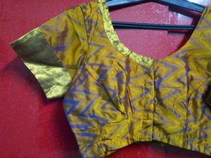 Golden Mustard Stitched Blouse