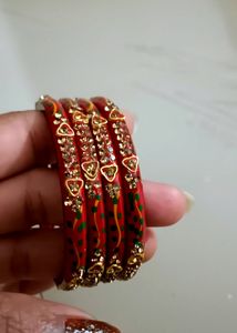 New Red Colour Bikaneri Bangles