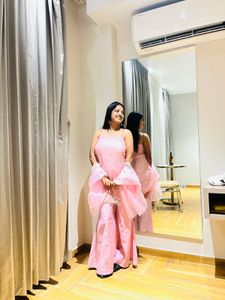 Elegant Pink Kurta Set with Palazzo