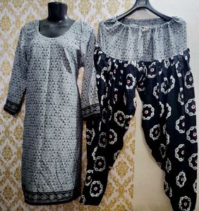 Designer Crap Kurta Salwar With Dupatta