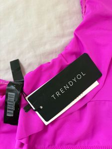 Hot Pink One-Shoulder Ruffle Crop Top