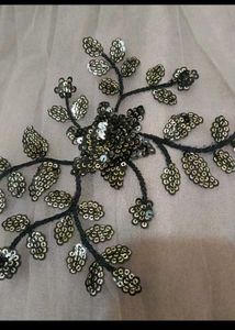 M size Black Embellished Blouse lahenga dupatta