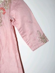 Elegant Pink Chanderi Kurta