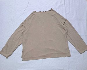 Comfy Ruffle Trim Long Sleeve Top