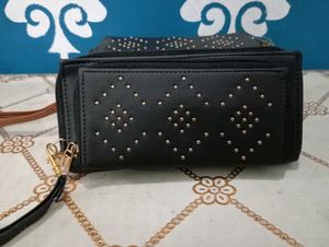 3 Pieces Combo Studded Brown Wallet