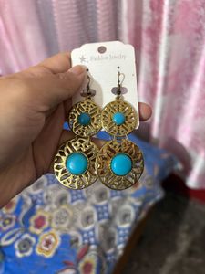Bohemian Turquoise Drop Earrings