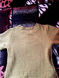 Olive Green Textured Top