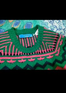 Green Fair Isle Knit Sweater