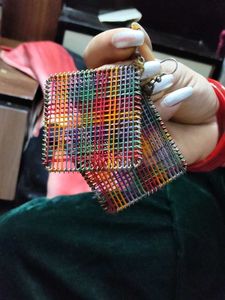 Vibrant Woven Square Hoop Earrings