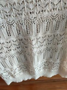 Cream Cable Knit Short Sleeve Top