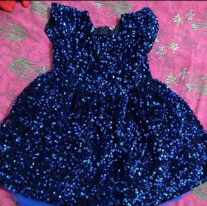 Sparkling Blue Girls Dress