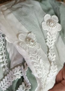 Beautiful Embroidery And Sleeves Design Kurti Set
