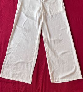 Shein White Wide Leg Pants
