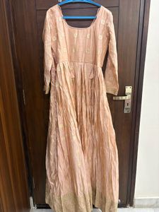 Elegant Peach Ethnic Gown