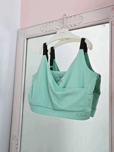Clovia Non-Wired Sports Bra in Turquoise Blue