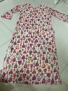 White Printed Kurta