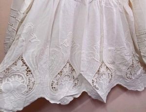 Premium White Schiffli Off-Shoulder Tunic / Mini D